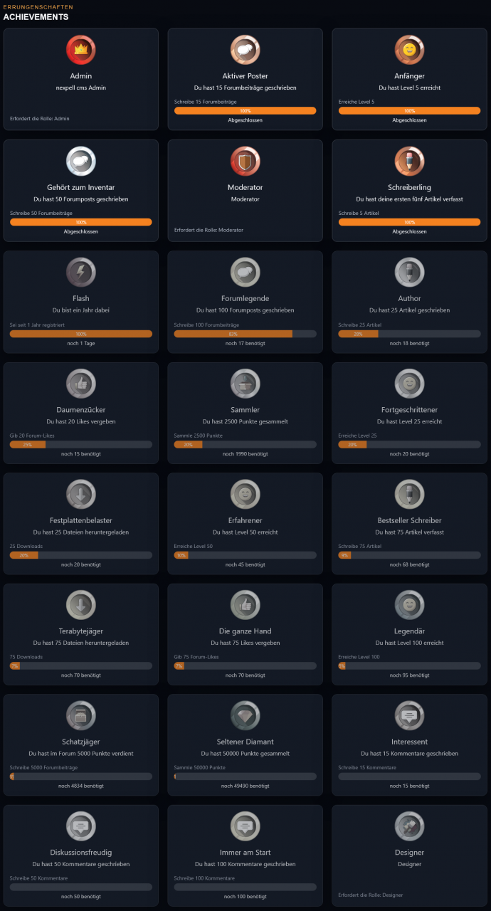 Nexpell Achievements