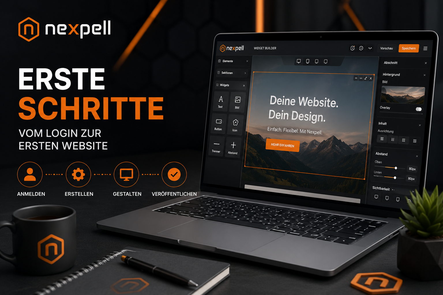 Erste Schritte – Vom Login zur ersten Website