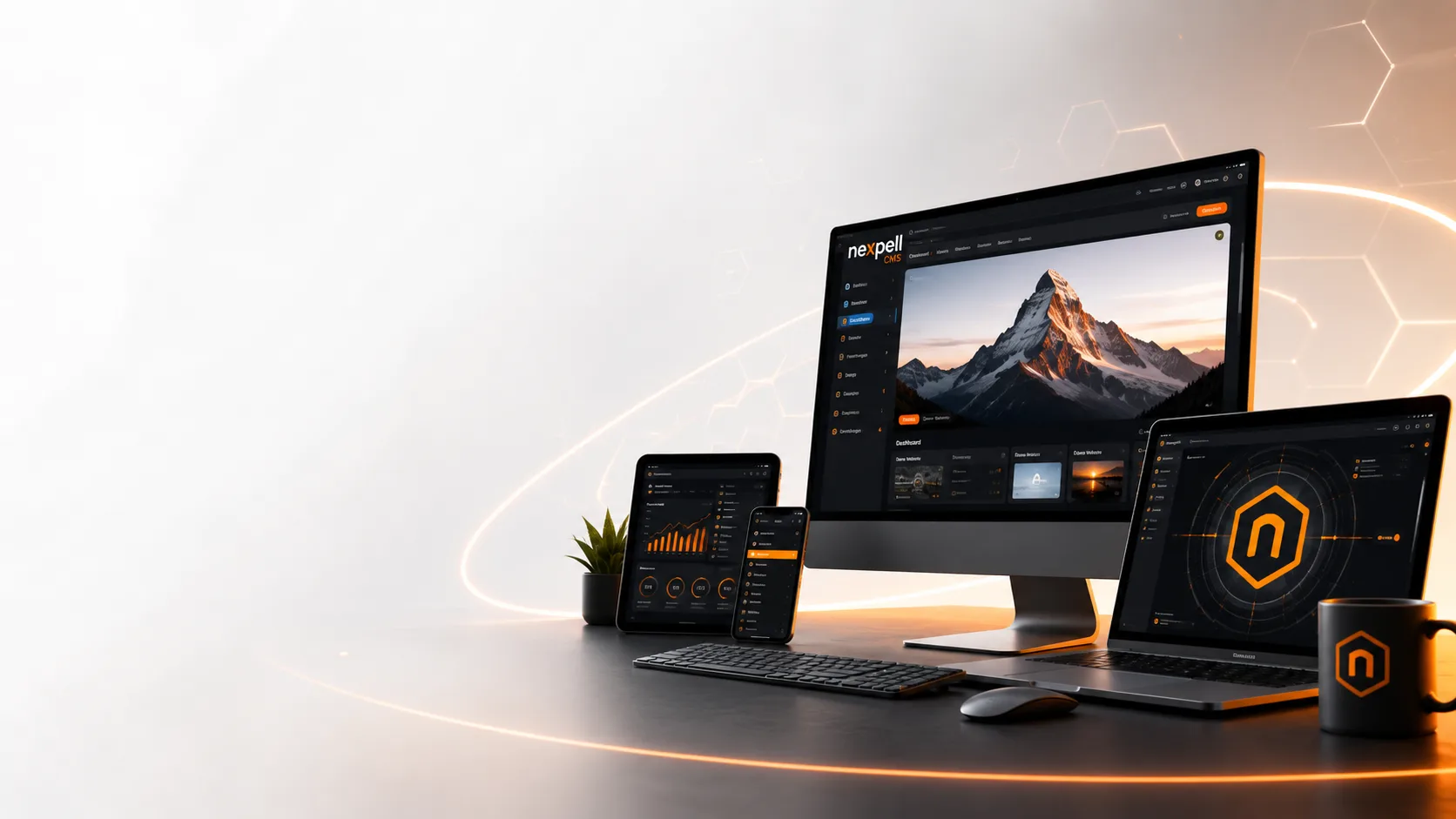 Nexpell auf Desktop, Tablet und Smartphone
