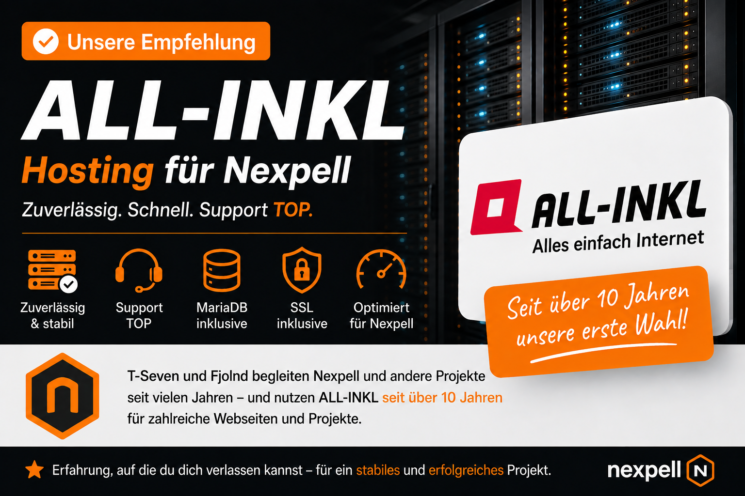 Hosting-Empfehlung für Nexpell – unsere Erfahrung mit ALL-INKL
